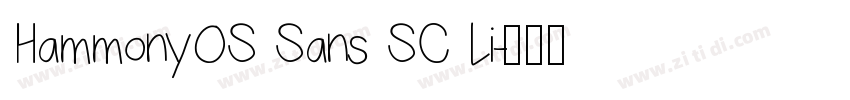 HammonyOS Sans SC Li字体转换